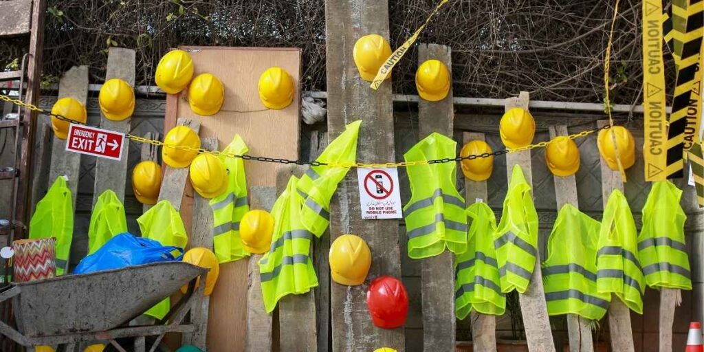 modern construction site safety systems and worker protection equipment