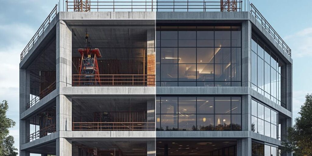 comparison between grey structure construction and turnkey construction methods