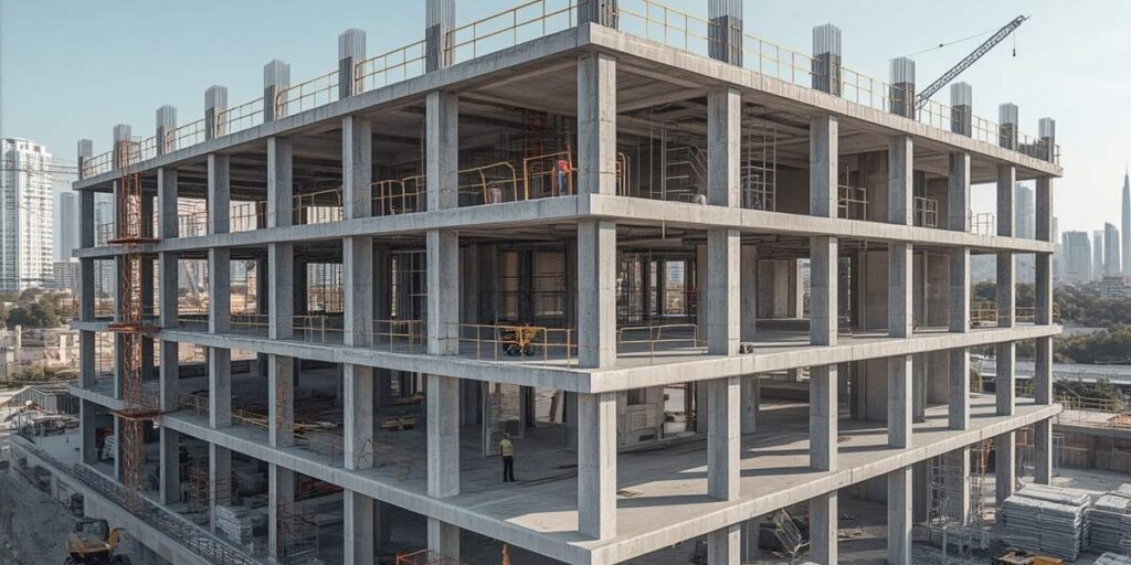 grey structure construction cost estimation for commercial building project