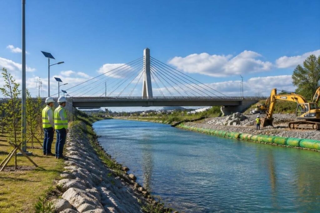 sustainable infrastructure with environmental protection measures
